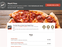Tablet Screenshot of napolipizzahenderson.com